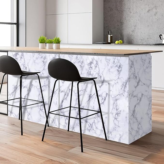 Arthome White Marble Contact Paper - Image 2