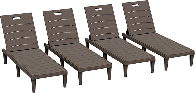 Greesum Outdoor Chaise Lounge Chairs Set of 4 by BuynowfromGreesum