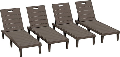 Greesum Outdoor Chaise Lounge Chairs Set of 4 by BuynowfromGreesum