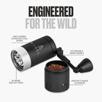 Java G25 Coffee Manual Coffee Grinder, Up To 25 Gram Capacity, Stainless Steel Conical Burr, Black