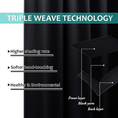 NICETOWN Complete 100% Blackout Curtain Set, Double Panels, Thermal Insulated & - Image 6