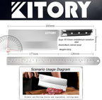 Kitory 7" Lightweight Meat Cleaver, Chinese Chef Knife for Slicing & Chopping (No Bones)- German High Carbon Steel - Ergonomic Pakkawood Handle - Ideal for Women, 2024 Gift (Metadrop Series)