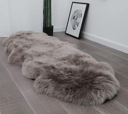 HUAHOO Premium Genuine Sheepskin Rug Camel Real Australia Sheepskin Natural - Image 2