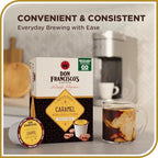 Don Francisco's Caramel Flavored Coffee - 24 K-Cup Compatible Single-Serve Pods - 100% Arabica Single-Serve Pods - Rich Buttery Flavor with Sweet Finish