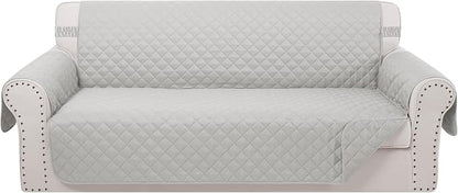 Reversible Oversized Sofa Covers, XL Sofa, Light Grey/Light Grey by LuxshareHome