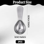 2 Pcs 2 Tbsp Scoop, Stainless Steel 2 Tablespoon Capacity, 30ml Short-Handled Coffee Scoop for Ground Coffees Fits Inside Canisters