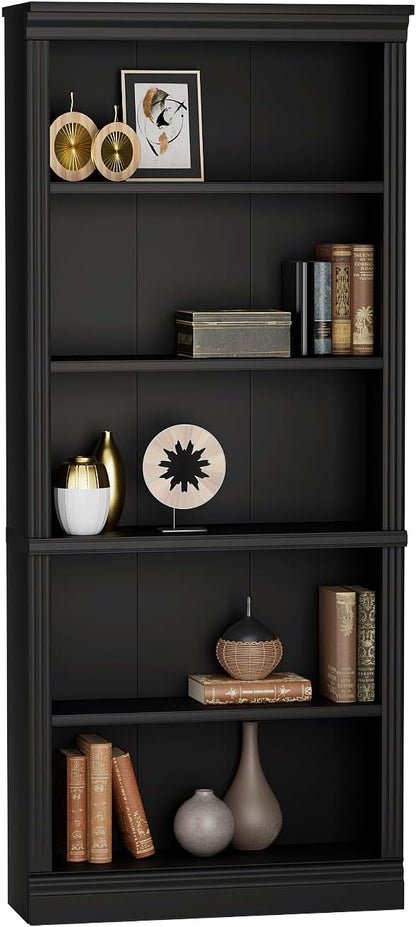 Furniwell Bookcase Bookshelves, 5-Shelf Tall Bookcase 71" Wood Open Display - Image 6