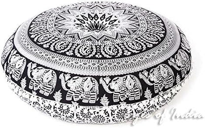 Mandala Floor Pillow Cover Meditation Cushion Seating Throw Hippie Round - Image 3
