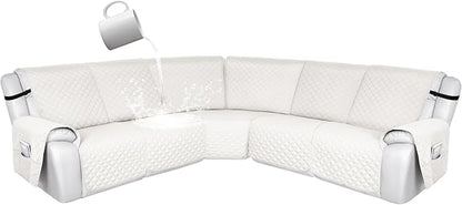 HDCAXKJ 100% Waterproof Reclining Sectional Couch Covers L Shape Recliner Sofa by HDCAXKJ