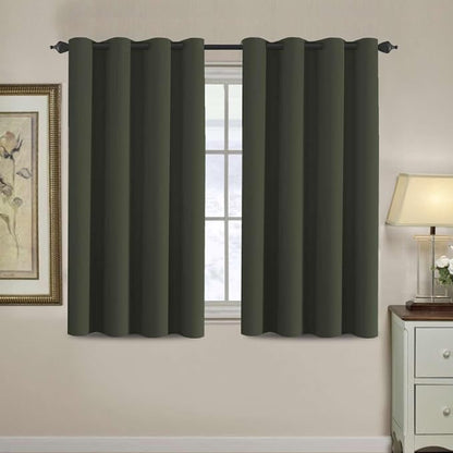 H.VERSAILTEX Blackout Curtain for Living Room Small Window Kitchen Blackout by HVERSAILTEX