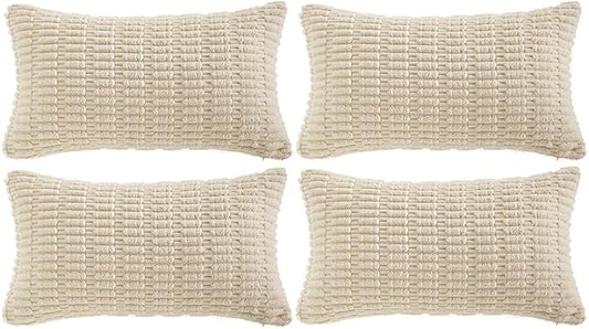 Fancy Homi 4 Packs Decorative Throw Pillow Covers by Fancy+Homi