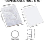 Note Book Cover Resin Molds, 2 Style A5 Note Book Cover, Resin Notebook Molds, Epoxy Resin Molds Silicone Casting with Book Rings for Notebook Epoxy Resin DIY