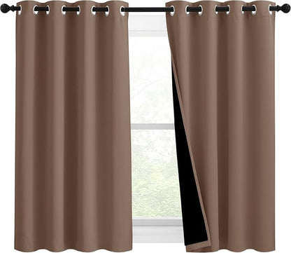 NICETOWN Bedroom Full Blackout Curtain Panels, Super Thick Insulated Window by NICETOWN