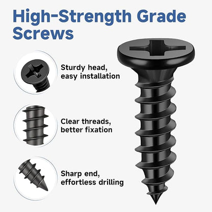20PCS Black L Brackets, Stainless Steel Corner Brace - Image 6