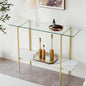 LumFurn Glass Console Table for Living Room, Foyer & Entrance, 2-Tiers by LumFurn