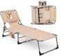 Goplus Tanning Chair, Folding Adjustable Patio Lounge Chair by Goplus