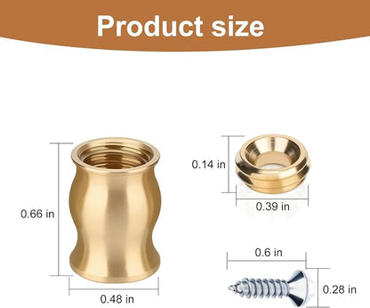 Brass Cutting Board Feet, Including Stainless Steel Screws, Silicone Nonslip - Image 2
