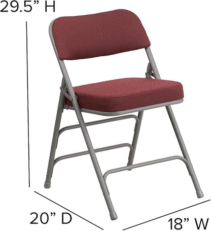 Flash Furniture 4 Pack HERCULES Series Premium Curved Triple Braced & Double - Image 3