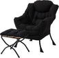 MBOOYOME Lazy Chair with Folding Ottoman, Modern Accent Lounge Armchair with by MBOOYOME
