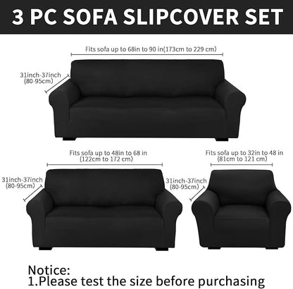 Peryiter 3 Pcs Couch and Loveseat Covers Set Sofa Cover - Image 2