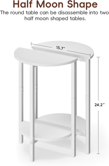 Vagusicc Side Table, Small Round End Table, Circle Table Small Round Coffee - Image 3