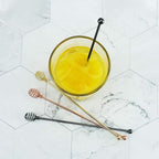 Coffee Stir Sticks,BURLIHOME Specialty Spoons Stainless Steel Spherical Mixing Spoon Solid/Hollow Swizzle Sticks For Drink/Cocktail/coffee,Home Bar Party Supply,Black-4 Pieces.
