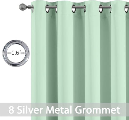 Yakamok Room Darkening Curtains 52x96 inch Light Sage Green-Living Room | 2 - Image 2