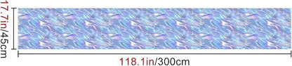 HOMETITUTE Shimmering Lilac Blue Wave Pattern Wallpaper Peel and Stick Contact - Image 3