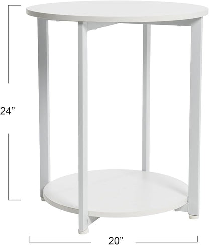 Household Essentials Jamestown Round Side End Table - Image 3