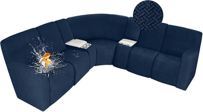 ALIECOM 100% Waterproof Recliner Sectional Couch Covers L Shape Stretch Corner by ALIECOM