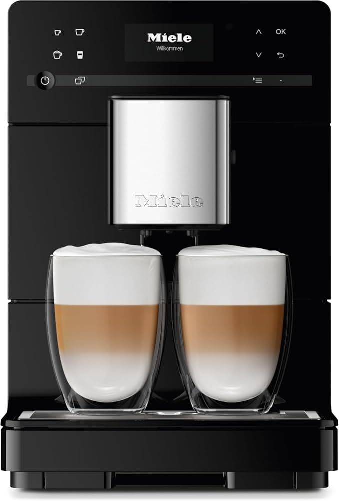 Miele CM 5300 Automatic Bean-to-Cup Coffee Maker - With OneTouch for Two, AromaticSystem, Individual Profile Settings, and Cleaning Programs, in Obsidian Black