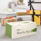 Matcha Tea Kit 10-Pcs Set, Whisk and Bowl with Spout & Measuring Spoon, Japanese Tea Making Tools, White