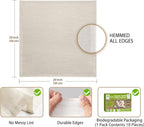 Organic Cheesecloth Bulk, GOTS Certified,10PCS,Grade 100,20x20Inch Hemmed Cheese Cloths Fabric Reusable Fine Mesh Cloth,100% Cotton Unbleached Muslin Bulk Cheesecloth Roll for Straining,Cooking,Yogurt