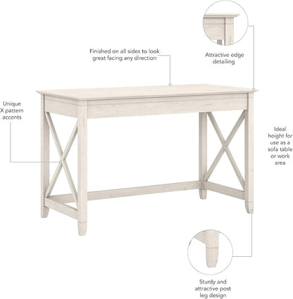 Bush Home Key West 48W Writing Desk in Linen White Oak - Image 5