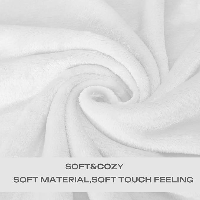 Christmas White Fleece Plush Throw Blanket 60"x80"for Couch Sofa Fuzzy Cozy | - Image 5