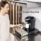 SICHEER K Cup Organization Storage Drawer Maker K Cup Holder Sliding Tray Pull out Coffee Pod Organizer Rolling Stand Countertop Maker Stand Rack Capsules Compatible with Keurig Accessories