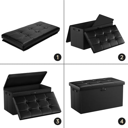 ENGPOW Storage Ottoman Bench, Fireproof Folding Bench - Image 9