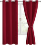 Blackout Curtains for Bedroom and Living Room Christmas Red W42xL72 | Light by Hiasan