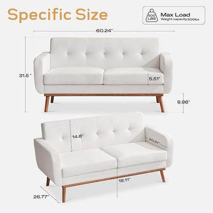 HUIMO Sofa Couch, Mid Century Modern Sofa - Image 2