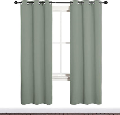 NICETOWN Bedroom Curtain Panels Blackout Draperies, Thermal Insulated Solid - Image 2