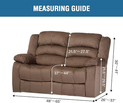 H.VERSAILTEX Velvet Stretch Recliner Couch Covers 6-Pieces Recliner Loveseat - Image 6