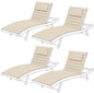 Sundale Outdoor Olefin Quilted Lounge Cushion Set of 4, Patio Foldable Chaise by SundaleOutdoor
