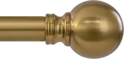 Warm Gold Curtain Rods for Windows Small 28 to 48 Inch 1" Diameter Short by Unknown