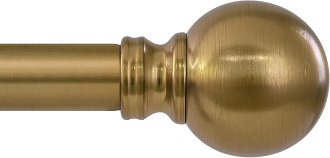 Warm Gold Curtain Rods for Windows 72 to144 Inch Brass Extra Long Heavy Duty by Unknown