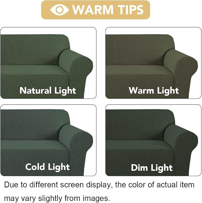 H.VERSAILTEX Stretch Couch Cover Loveseat Covers - Image 3