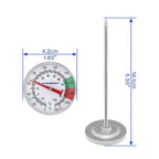 MEASUREMAN Instand Read 2” Dial 0~220℉/℃，Milk Thermometer，Milk Foam，Coffee Drinks Thermometer（2Pack）