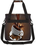 cfpolar Coffee Maker Storage Bag, Waterproof Travel Carrying Storage Tote Bag Organizer Case, Compatible with K-Mini or K-Mini Plus, And Suitable for Other Accessories， With Pockets for K-Cup Pods