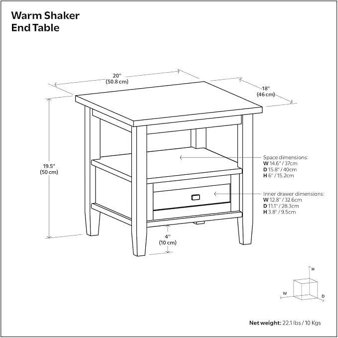 SIMPLIHOME Warm Shaker Solid Wood Transitional-Style 36-inch Wide Coffee Table - Image 13