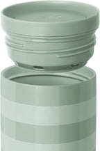 Simple Modern Voyager Signature | 16oz Travel Coffee Mug Tumbler with 360° Lid | Gifts for Women Men | Ceramic-Lined Insulated Stainless Steel Cold Brew Iced Coffee Cup | Eucalyptus Gingham