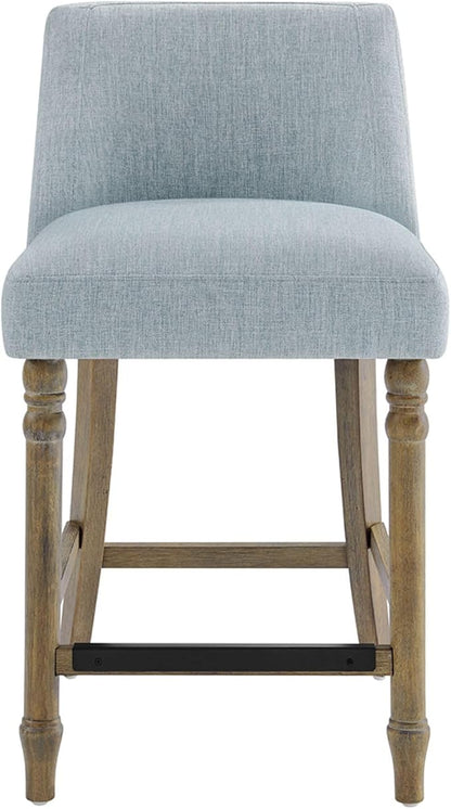 Martha Stewart Delaney Upholstered Mid-Century Modern Counter Stool - Image 4
